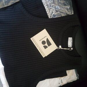 Frank and Oak ribbed tank in black